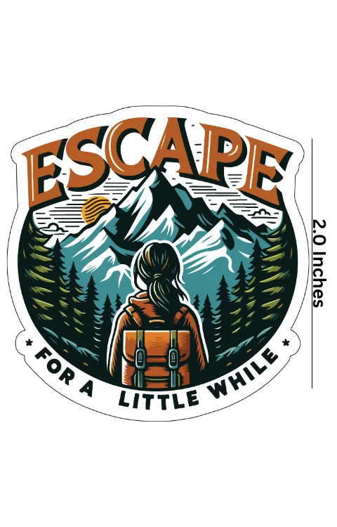 Escape Compatible with A Little Universal Sticker | Made In Premium Gloss Vinyl With FPF(Fade Protection Film), Water Proof, Precut Sticker, Pack Of 1